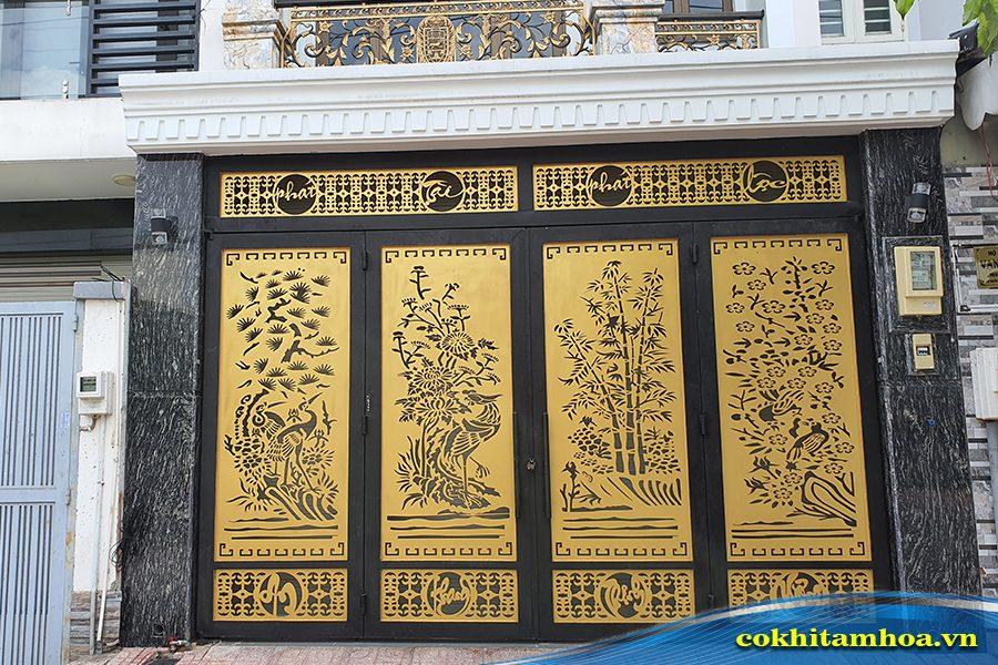 mẫu cửa cổng sắt cnc đẹp