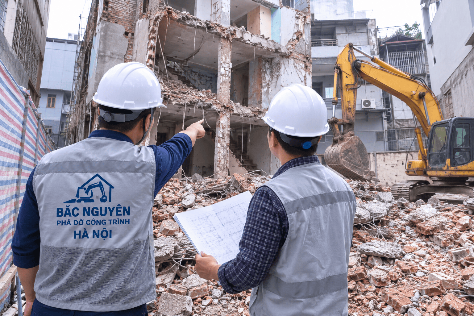 Đơn vị phá dỡ công trình Hà Nội khảo sát hiện trạng