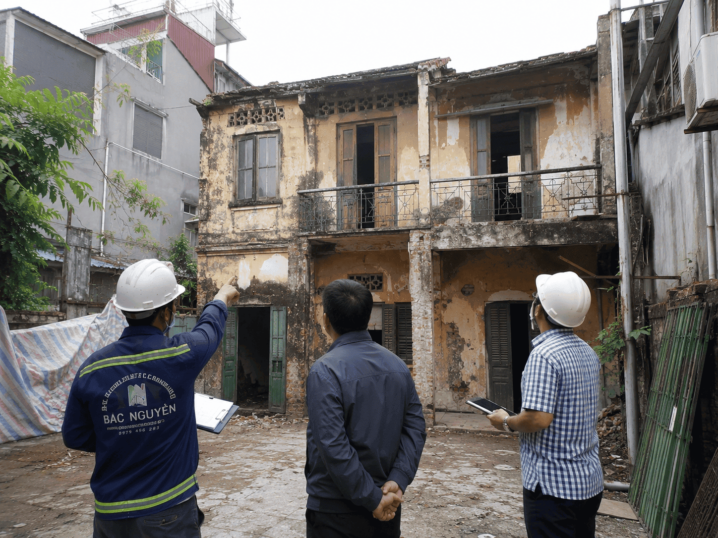 Khảo sát hiện trạng nhà cũ trước khi lập phương án phá dỡ