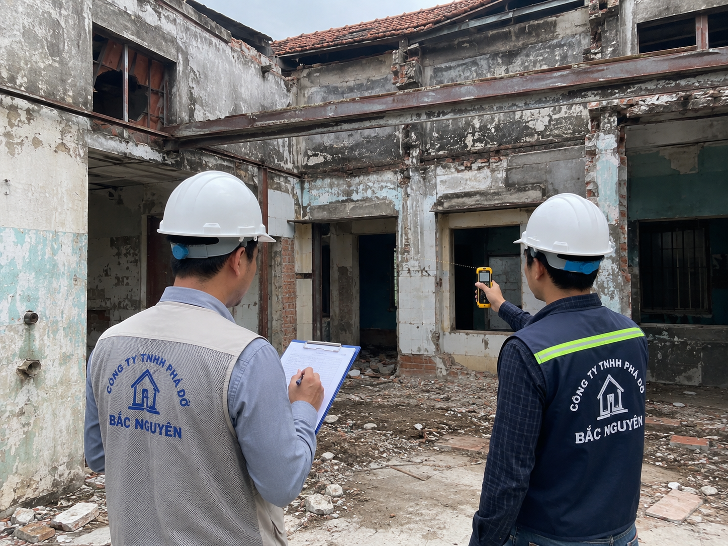 Khảo sát công trình cũ trước khi lập phương án phá dỡ