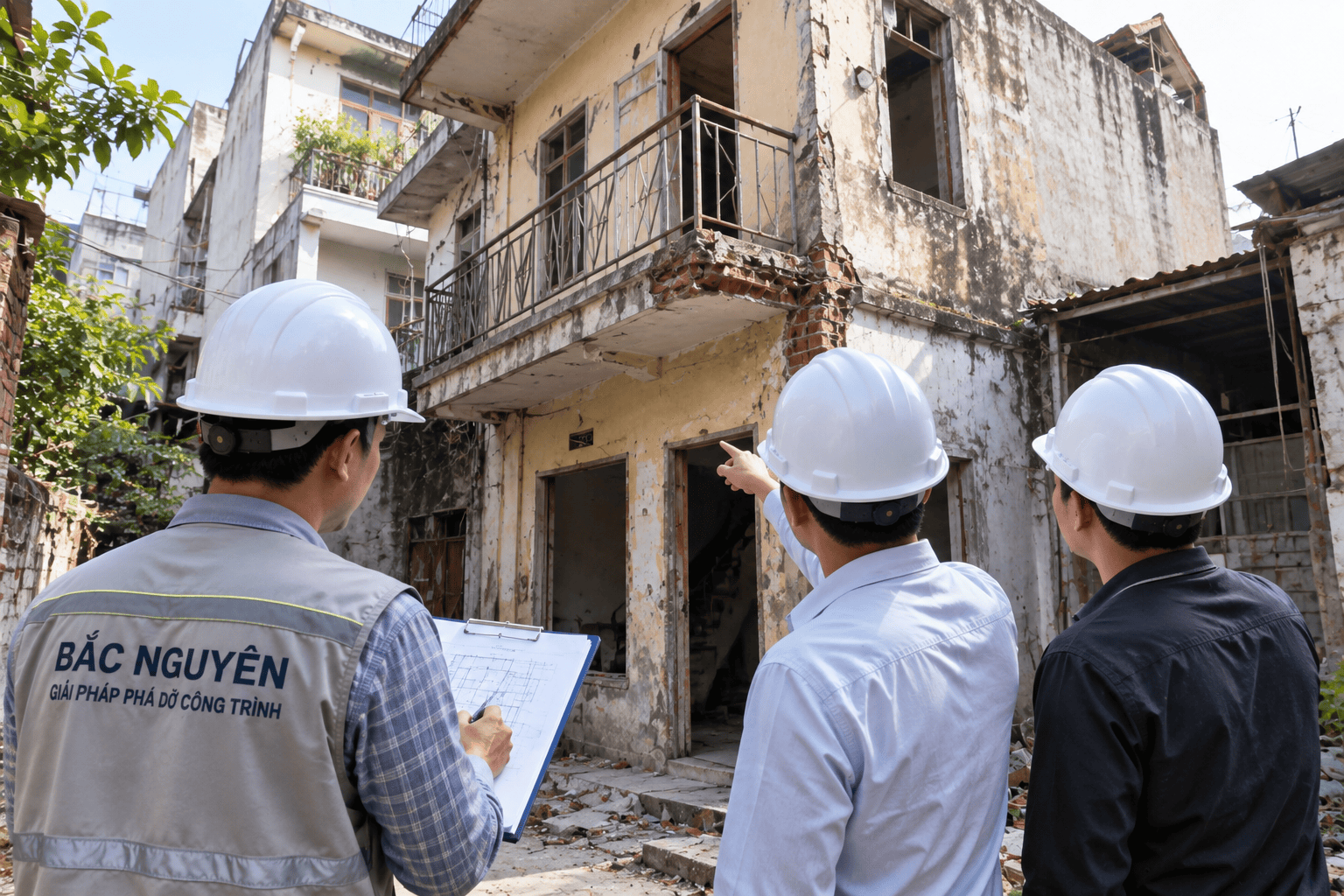 Khảo sát công trình trước khi phá dỡ nhà
