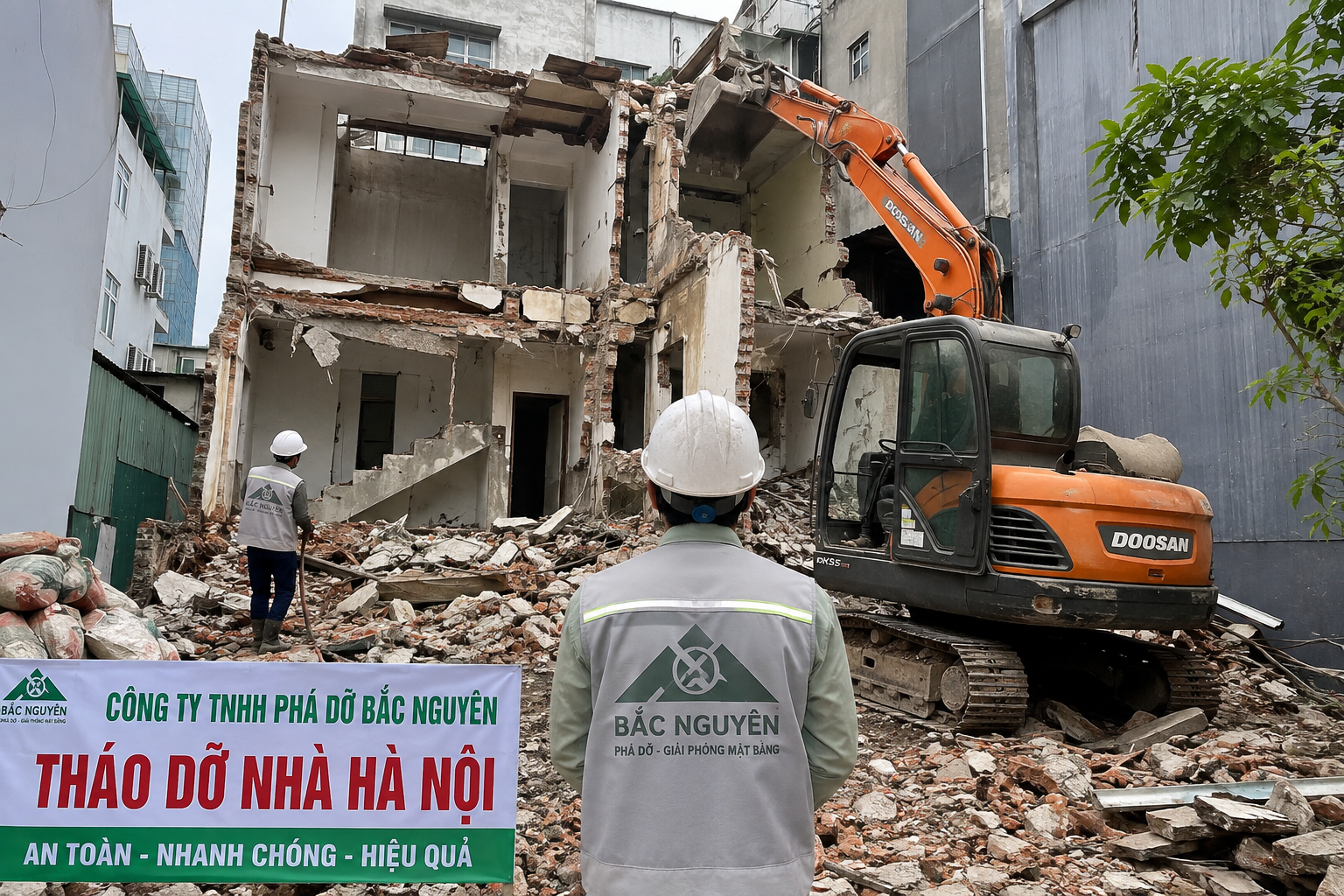 Tháo dỡ nhà Hà Nội theo hiện trạng công trình